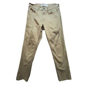 Levis Signature Gold Athletic Khaki Pants Mens 30x32 Tan Straight Casual Cotton